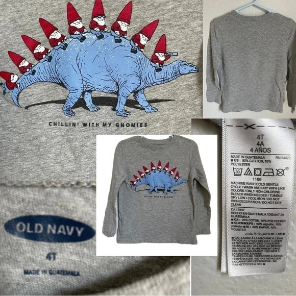 7 Piece Bundle! 3 shirts, 3 jackets and 1 vest!  4T- Plaid- Dinosaur- Stripes - Picture 7 of 9